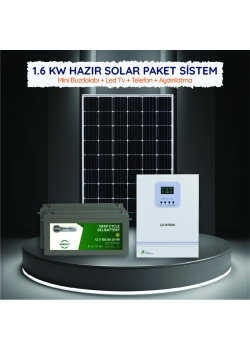1.6 kW Hazır Solar Paket Sistem – Hidrofor ve Ev Cihazları Çalıştıran Set