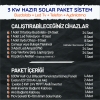 3 KW Hazır Solar Paket Sistem