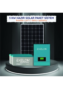 3 kW Hazır Solar Paket Sistem – Orta Boy Buzdolabı ve Ev Kullanımı
