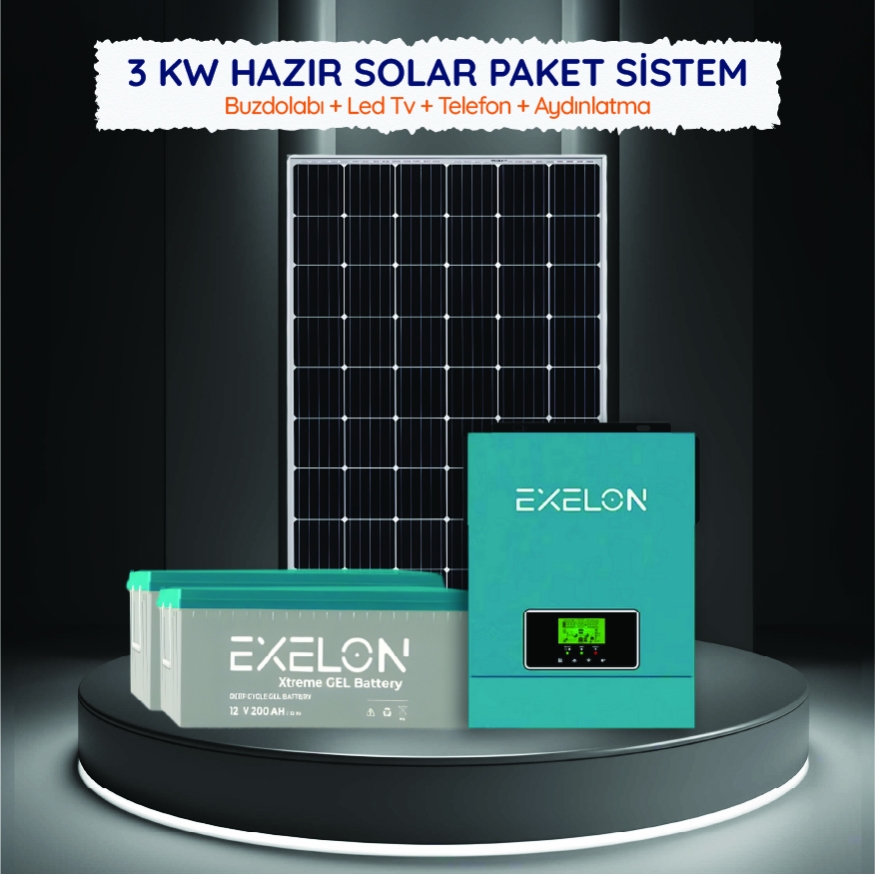 3 KW Hazır Solar Paket Sistem