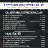 3 KW HAZIR SOLAR PAKET SİSTEM