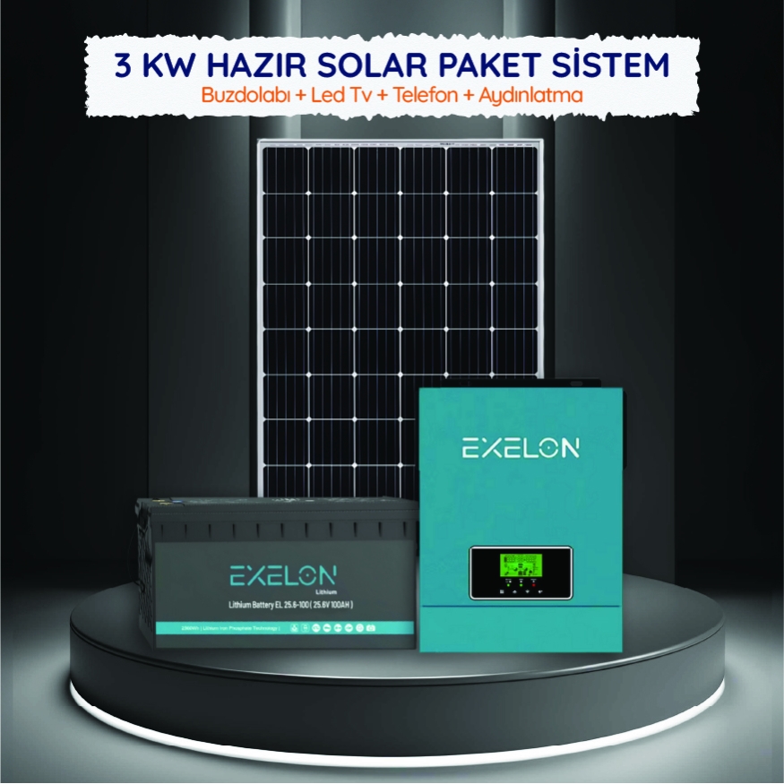 3 KW HAZIR SOLAR PAKET SİSTEM