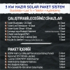 3 KW HAZIR SOLAR PAKET SİSTEM