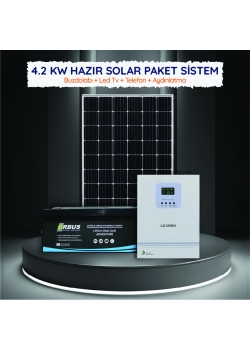 4.2 kW Hazır Solar Paket Sistem | Buzdolabı, TV, Aydınlatma Uyumlu