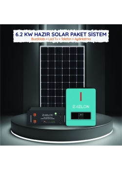 6.2 kW Hazır Solar Paket Sistem | Güçlü Ev Tipi Güneş Enerjisi Seti