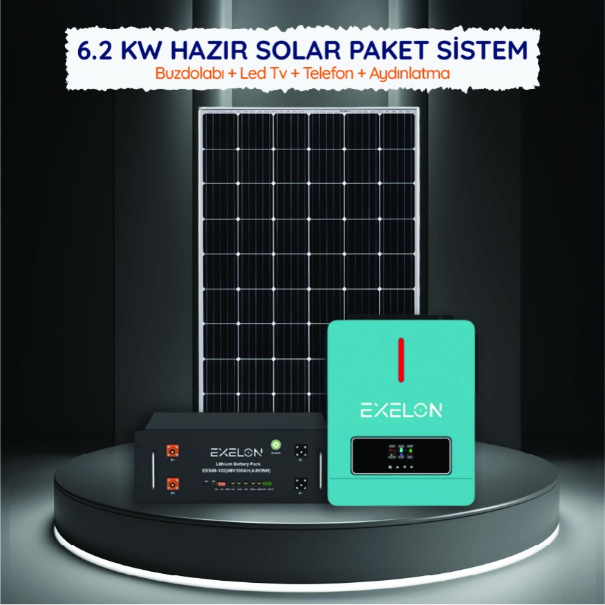 6.2 KW HAZIR SOLAR PAKET SİSTEM
